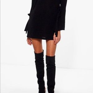 BooHoo tie sleeve dress